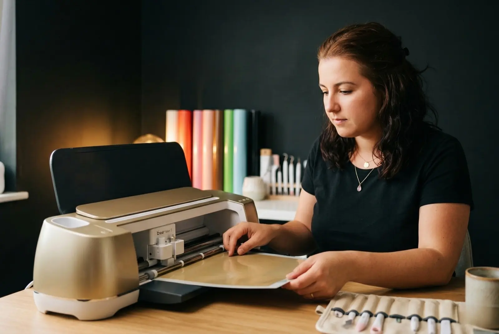 Andrea am Cricut Plotter